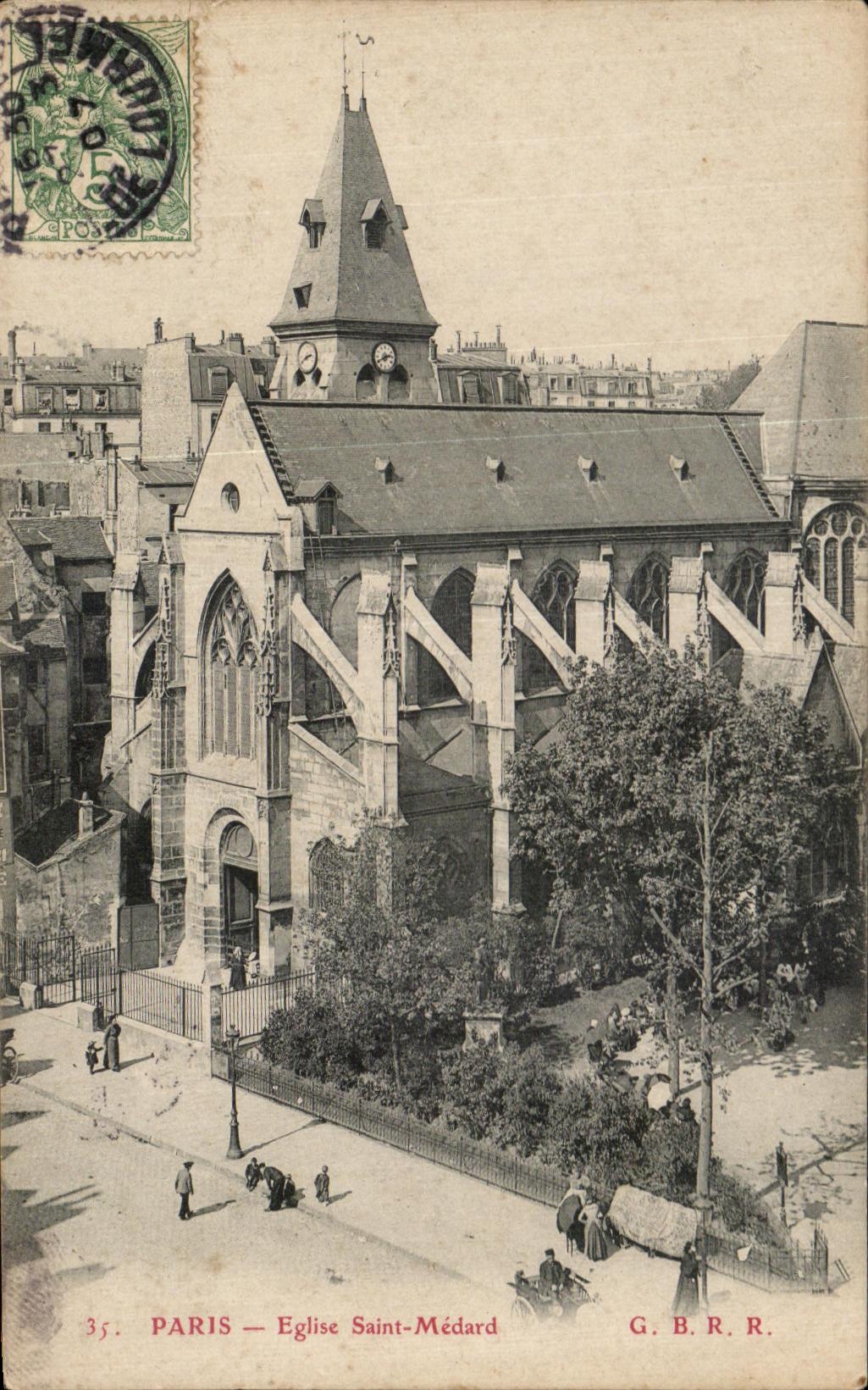 CPA Paris Eglise Saint Medard