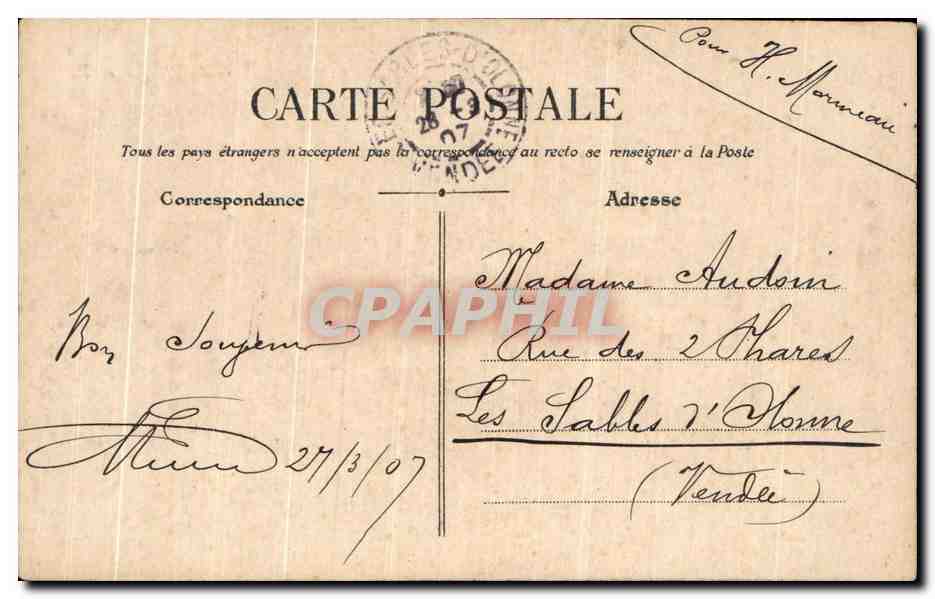 CPA Paris Eglise Saint Medard — Verso