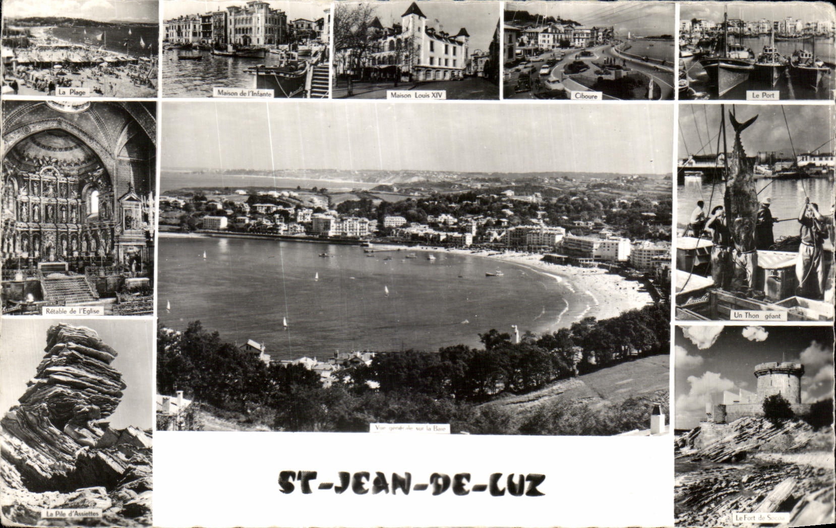 St-Jean-de-Luz — vue générale sur la Baie — éditeur L. Levielle, P 956