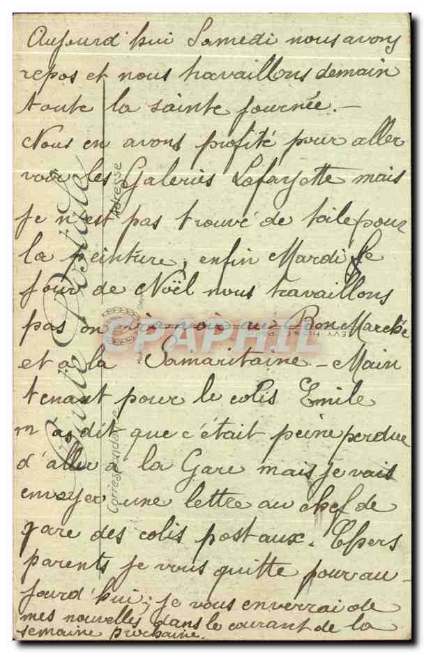 CPA Paris Le trocadero — Verso