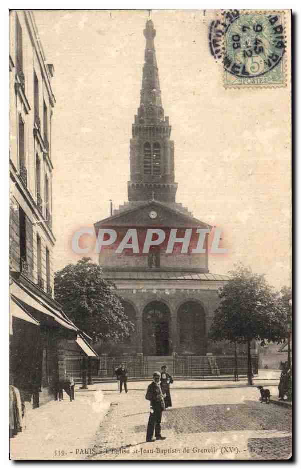 CPA Paris L'Eglise St Jean Baptiste de Grenelie