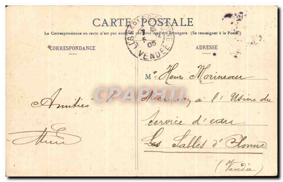 CPA Paris L'Eglise St Jean Baptiste de Grenelie — Rückseite