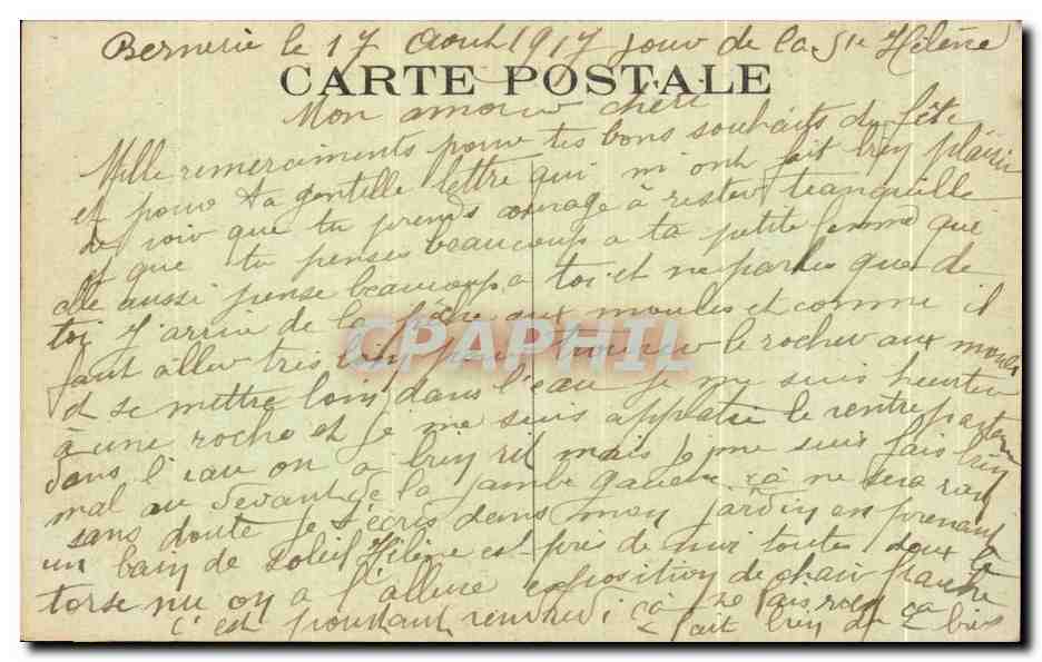 CPA La Bernerie Falaises et Pointe des Roches Grises — Rückseite