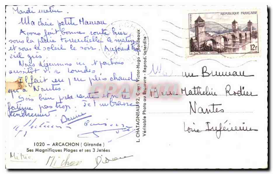 CPA Arcachon Ses Magnifiques Plages et ses Jetees — Rückseite