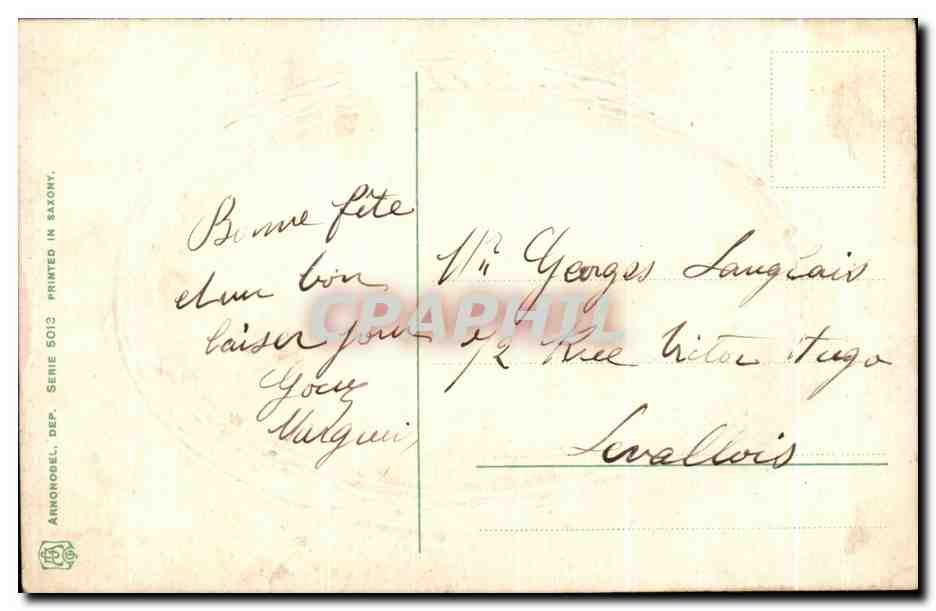 Femme et enfant dans un jardin — éditeur Annonobel, série 5012 — Reverso