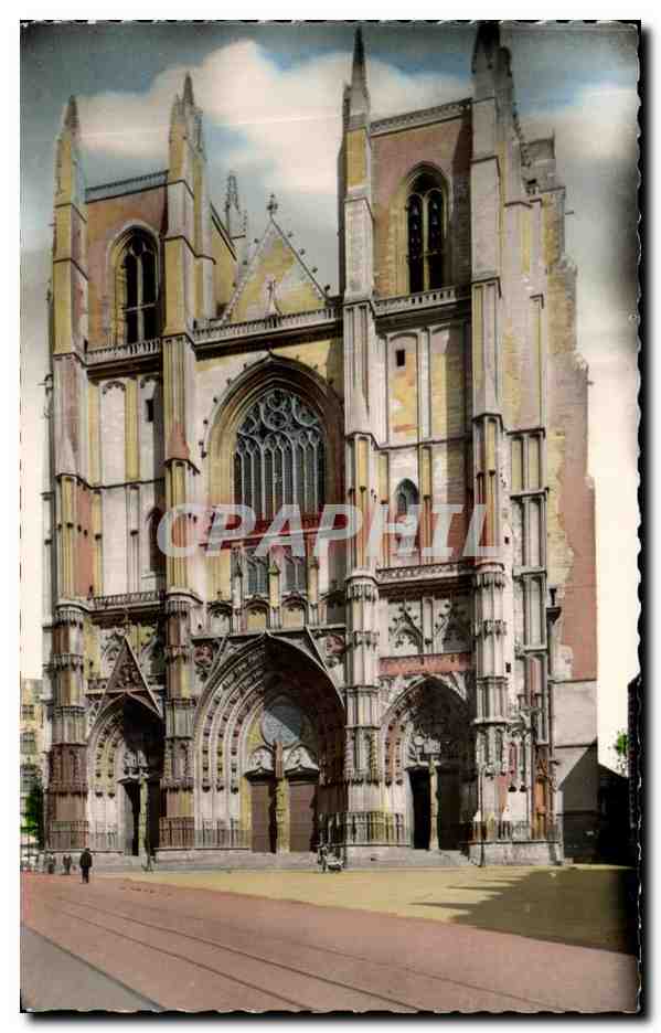 CPA Nantes La Cathedrale Les Sculptures gothiques des cinq portails tout a fait remarquables