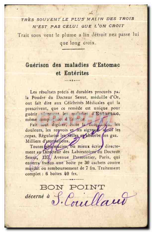 Bon Point Lui Medaille  — Rückseite