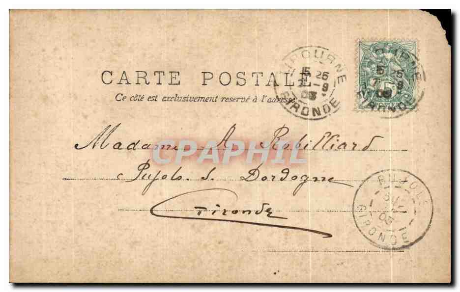 CPA Fantaisie enfant Bebe — Rückseite