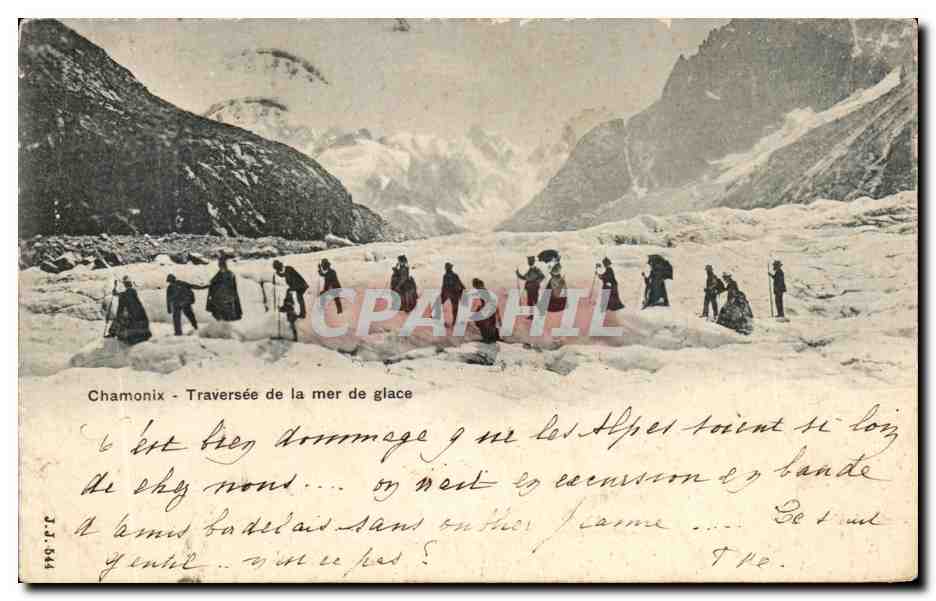 CPA Chamonix Traversee de la Mer de glace Alpinisme