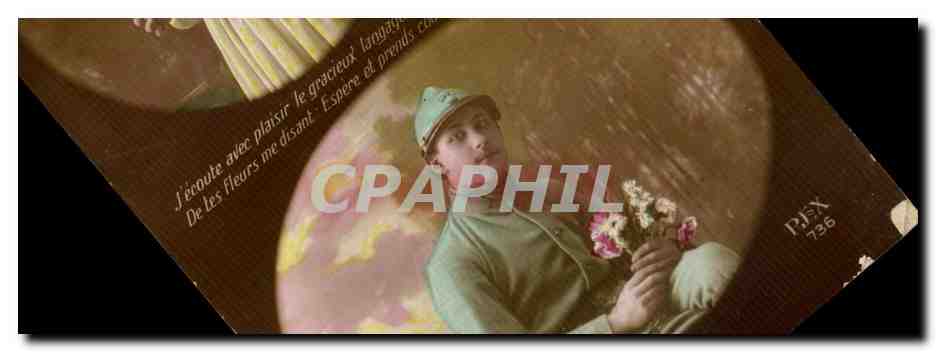 CPA Fantaisie Femme Militaria 