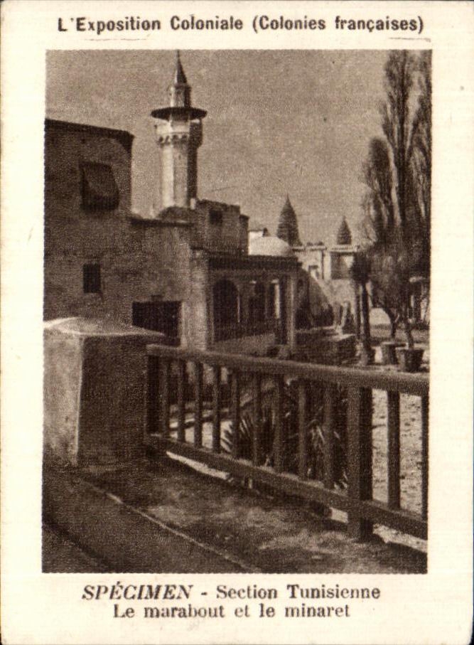 Image La Vache qui rit L'Exposition Coloniale Specimen Section Tunisienne Le marabout et le minaret