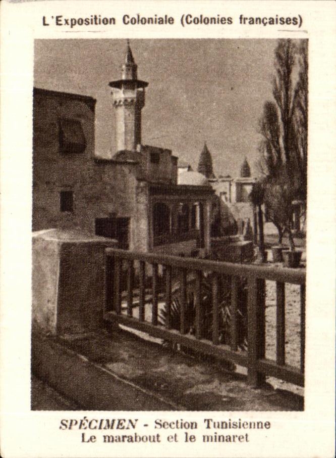 Image La Vache qui rit L'Exposition Coloniale Specimen Section Tunisienne Le marabout et le minaret