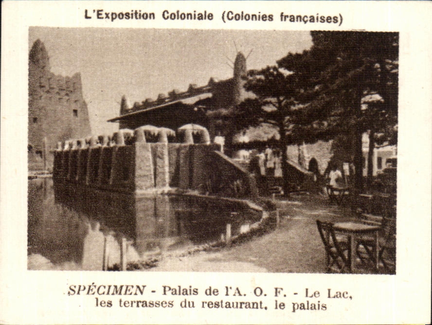 Image La Vache qui rit L'Exposition Coloniale Specimen Palais de les terrasses du restaurant le palais