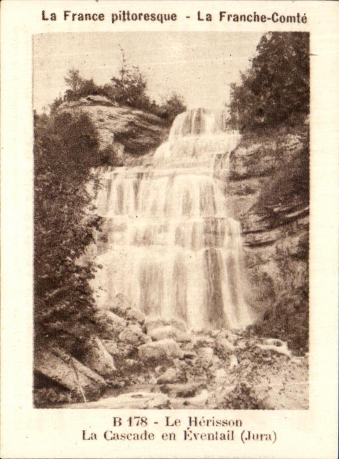 Image La Vache qui rit La France Pittoresque la Franche Comte Le Herisson La Cascade en Eventail