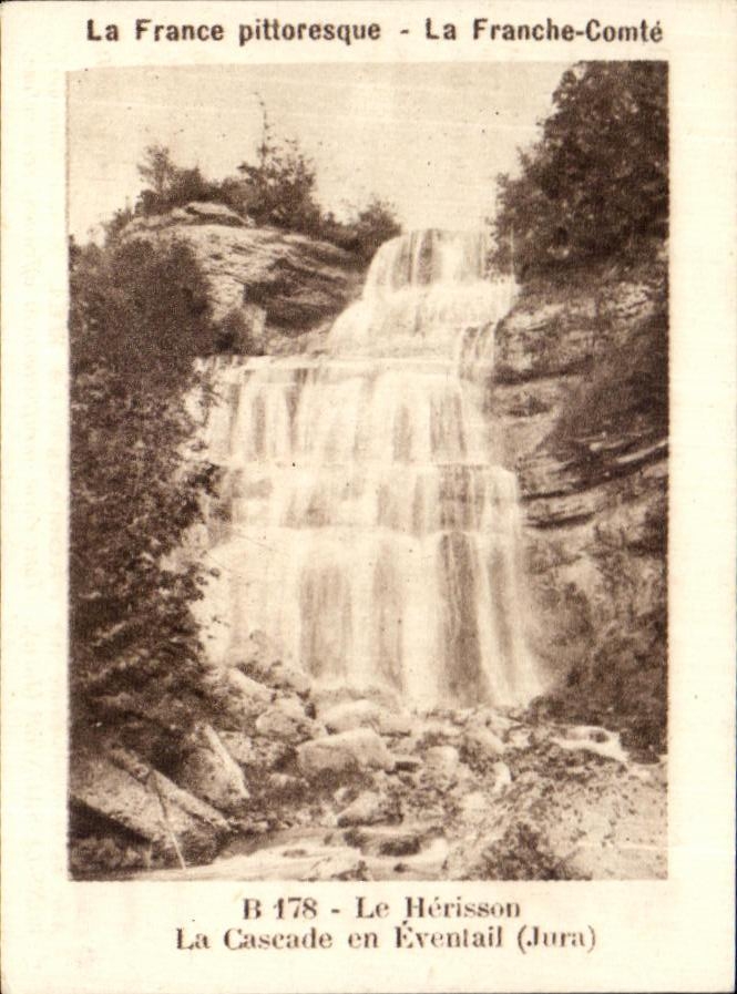 Image La Vache qui rit La France Pittoresque la Franche Comte Le Herisson La Cascade en Eventail