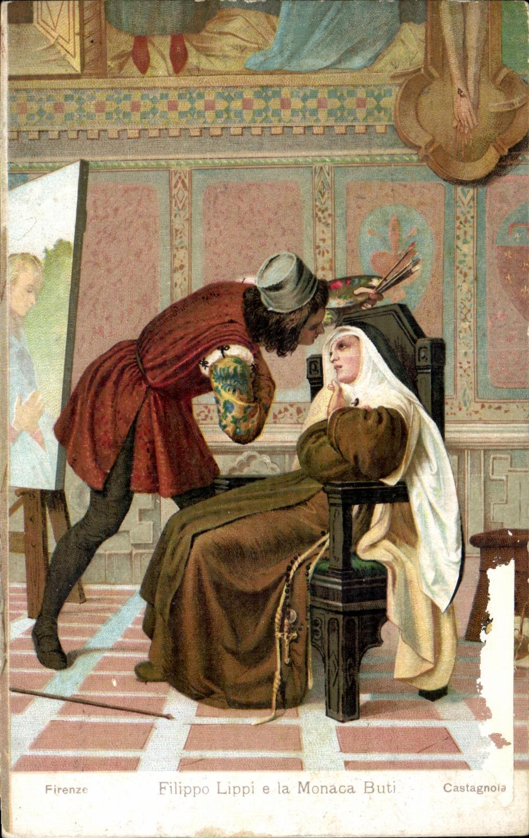 CPA Filippo Lippi e la Monaca Buti Firenze 