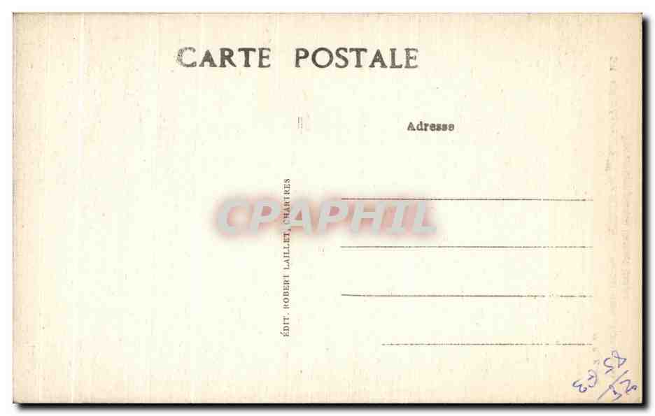 CPA Cathedrale de Chartres Portail Nord Vie contemplative — Verso