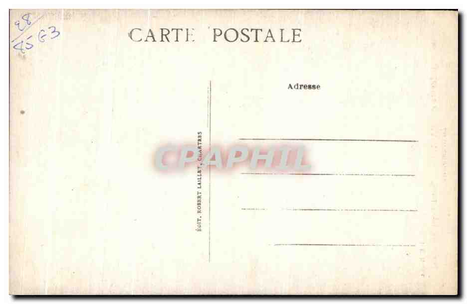 CPA Cathedrale de Chartres Portail Nord La Grammaire — Verso