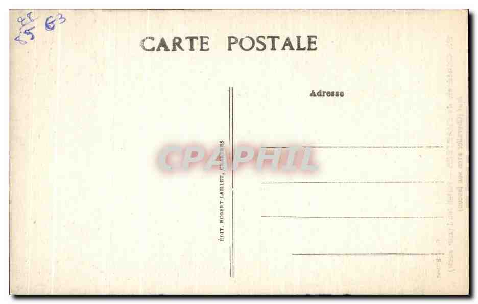 CPA Cathedrale de Chartres Portail Nord Mai Chevalier avec son faucon Rapace — Rückseite