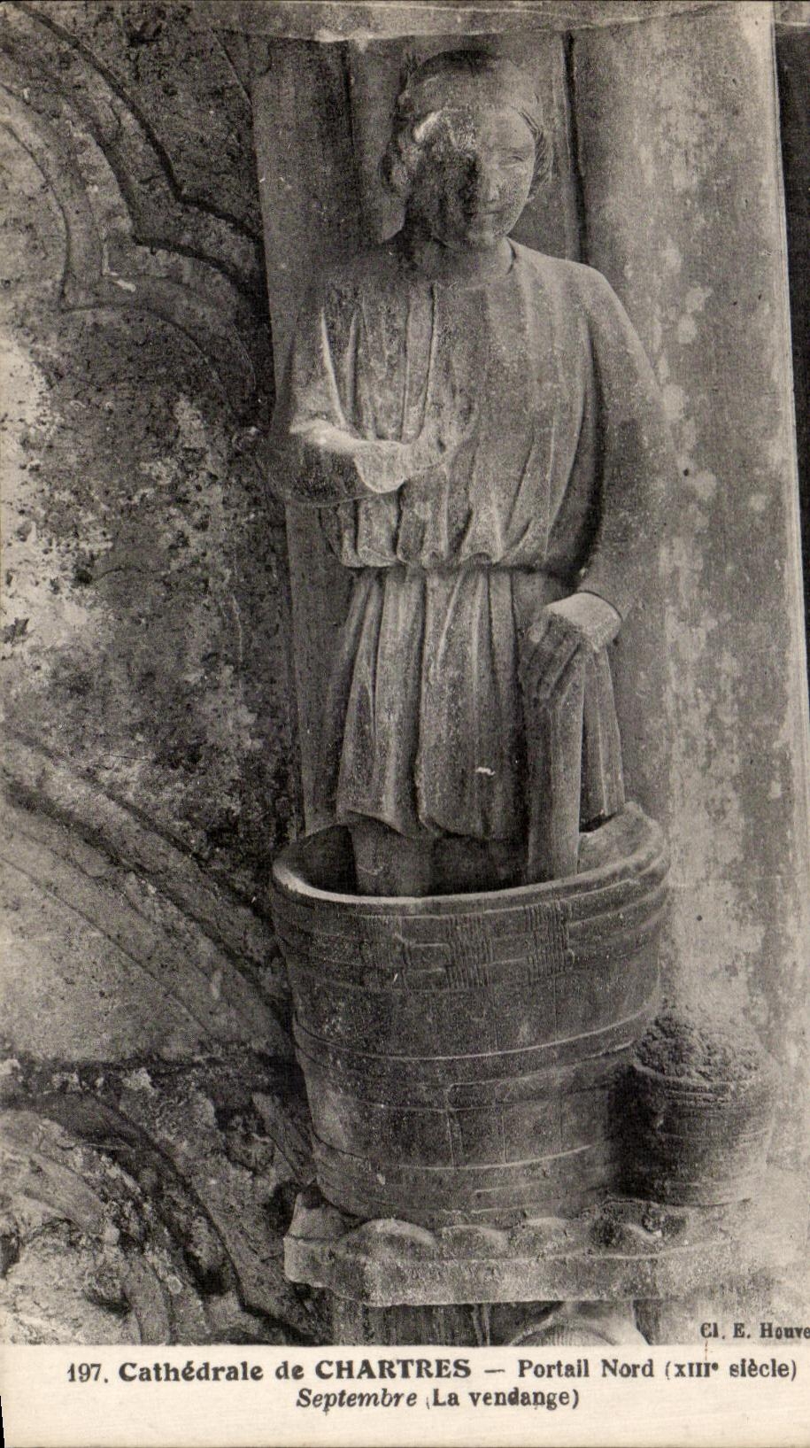 Cathédrale de Chartres — Portail Nord (XIIIe siècle) — La vendange