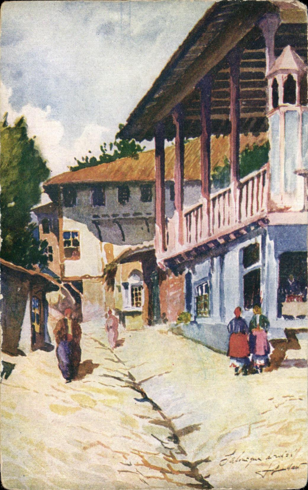 CPA Salonica Old Tekke Ignata Street Grece Greece