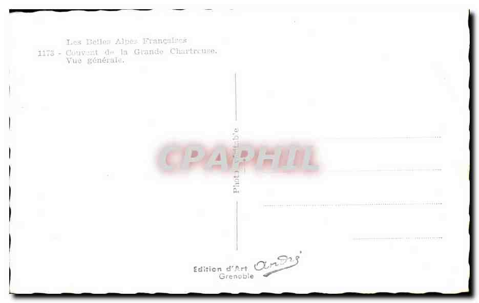 CPSM Couvent de la Grande Chartreuse Vue generale — Rückseite