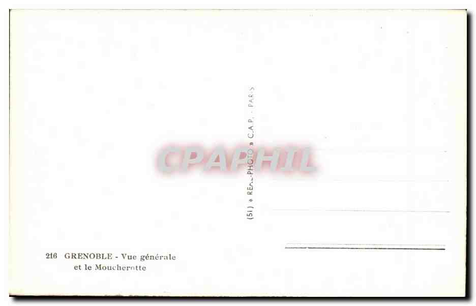 CPA Grenbole Vue generale et le Moucherotte — Rückseite