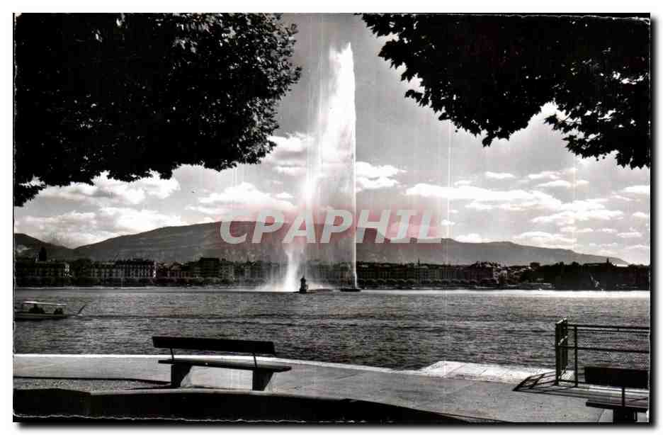 CPA Geneve Le jet d'eau