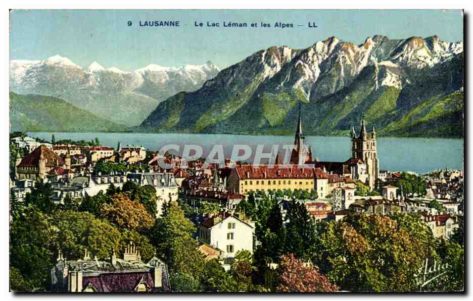 CPA Lausanne Le Lac Leman et les Alpes Suisse