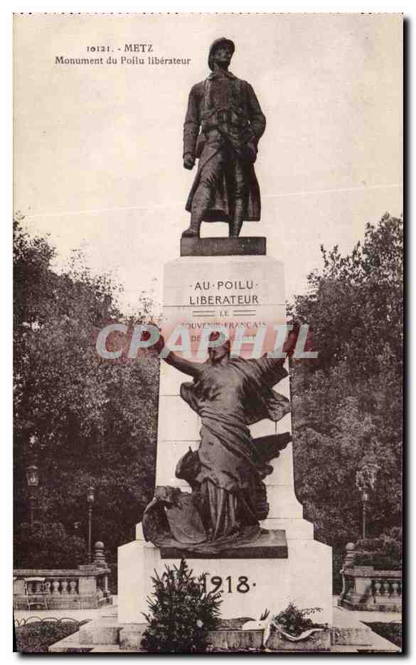CPA Metz Monumount du Poillu liberateur Militaria