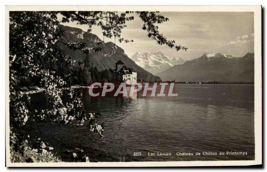 CPA Lac Leman Chateau de Chillon au Printemps Suisse
