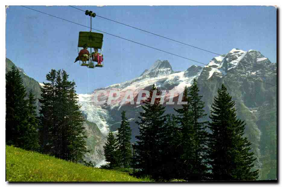 CPA Grindelweld Bergbahn Grindelwald First Scherckhorn und Mettenberg Suisse