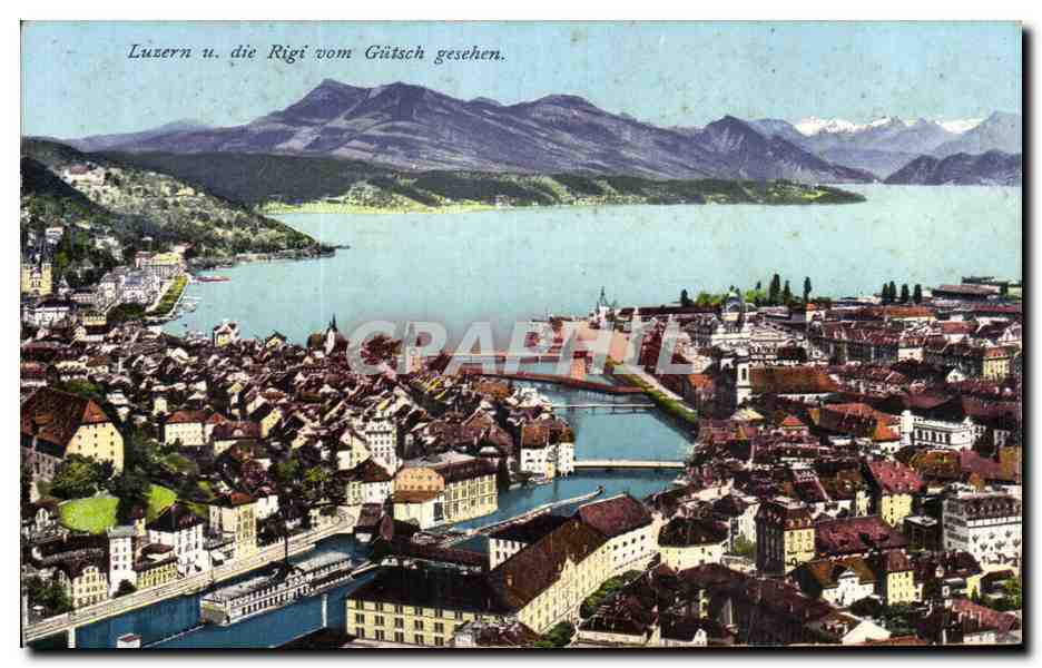 CPA Lucern u Die Rigi vom Gutsch gueshern Suisse