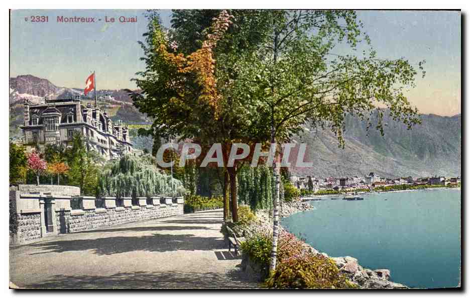 CPA Montreux Le quai Suisse