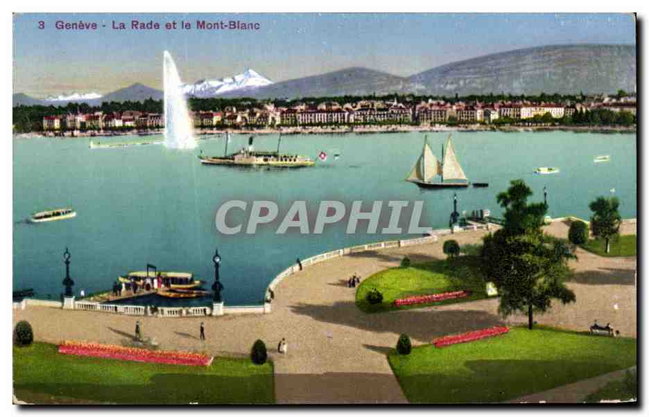 CPA Geneve La Rade et le Mont Blanc Suisse