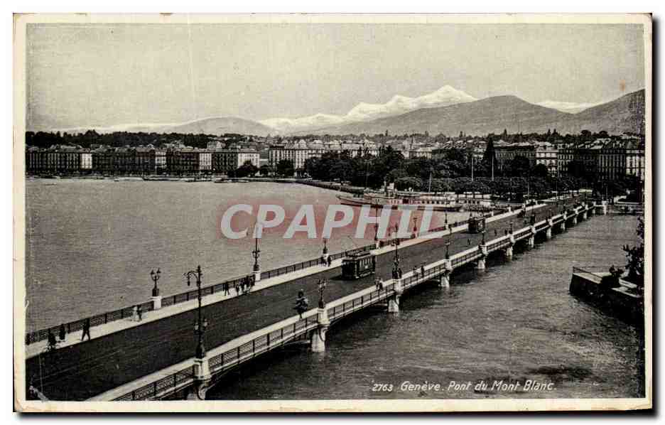 CPA Geneve Pont de Mont Blanc Suisse