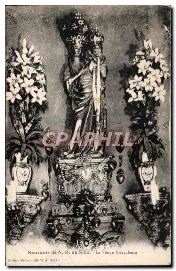 CPA Souvenir de Sion la Vierge Miraculeuse