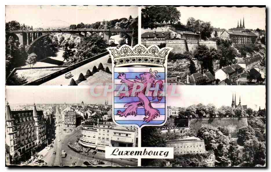 CPA Luxembourg Le Pont Adolphe Le Bastion du St Esprit Avenue de la Liberte Les Fortifications Luxembourg