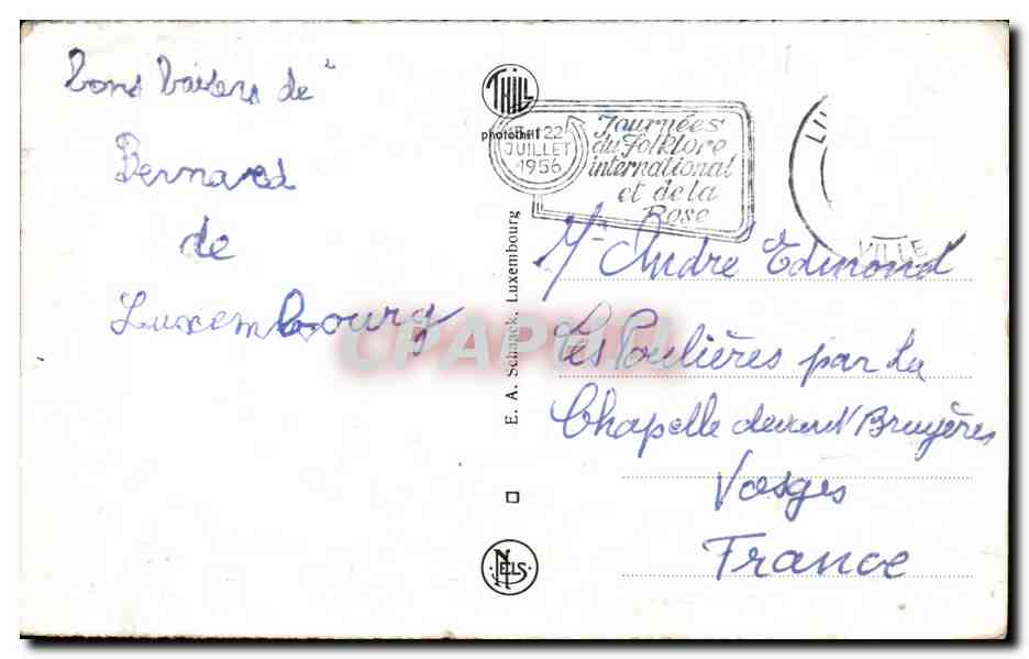CPA Wiltz Le Chateau Luxembourg — Back