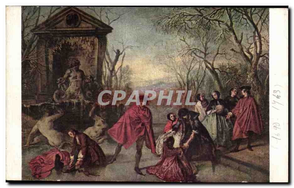 CPA Nicolas Lancret L'hiver Musee du Louvre Paris 