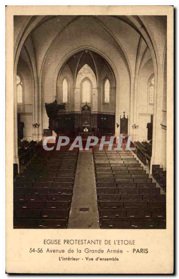 CPA Paris Eglise Protestante De L'Etoile Grande Armee L'interieur 
