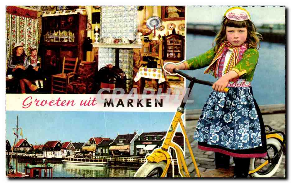 CPA Groeten uit Marken Folklore Costume Enfant
