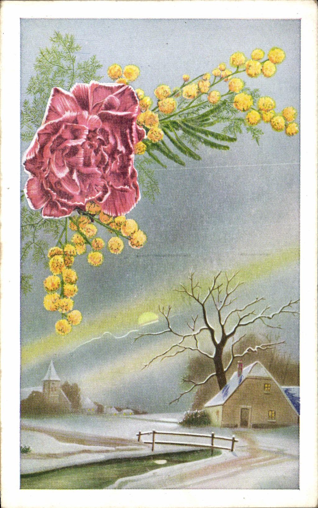 CPA Fantaisie Fleurs 