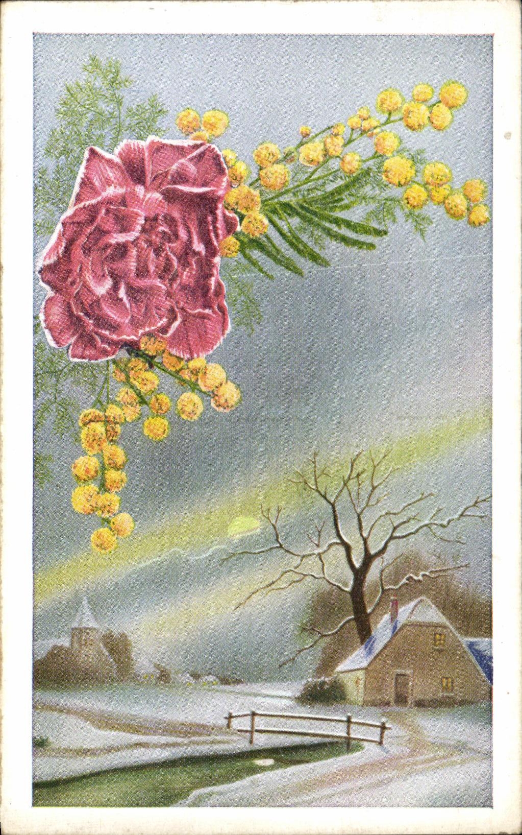 CPA Fantaisie Fleurs 