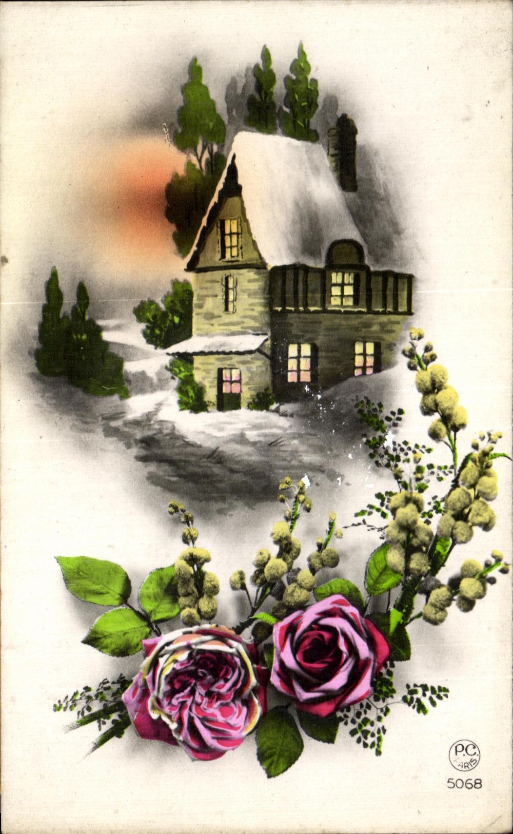 CPA Fantaisie Fleurs 
