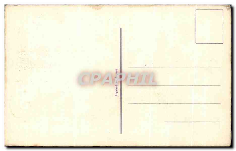 CPA Fantaisie Fleurs Heureux Anniversaire — Rückseite