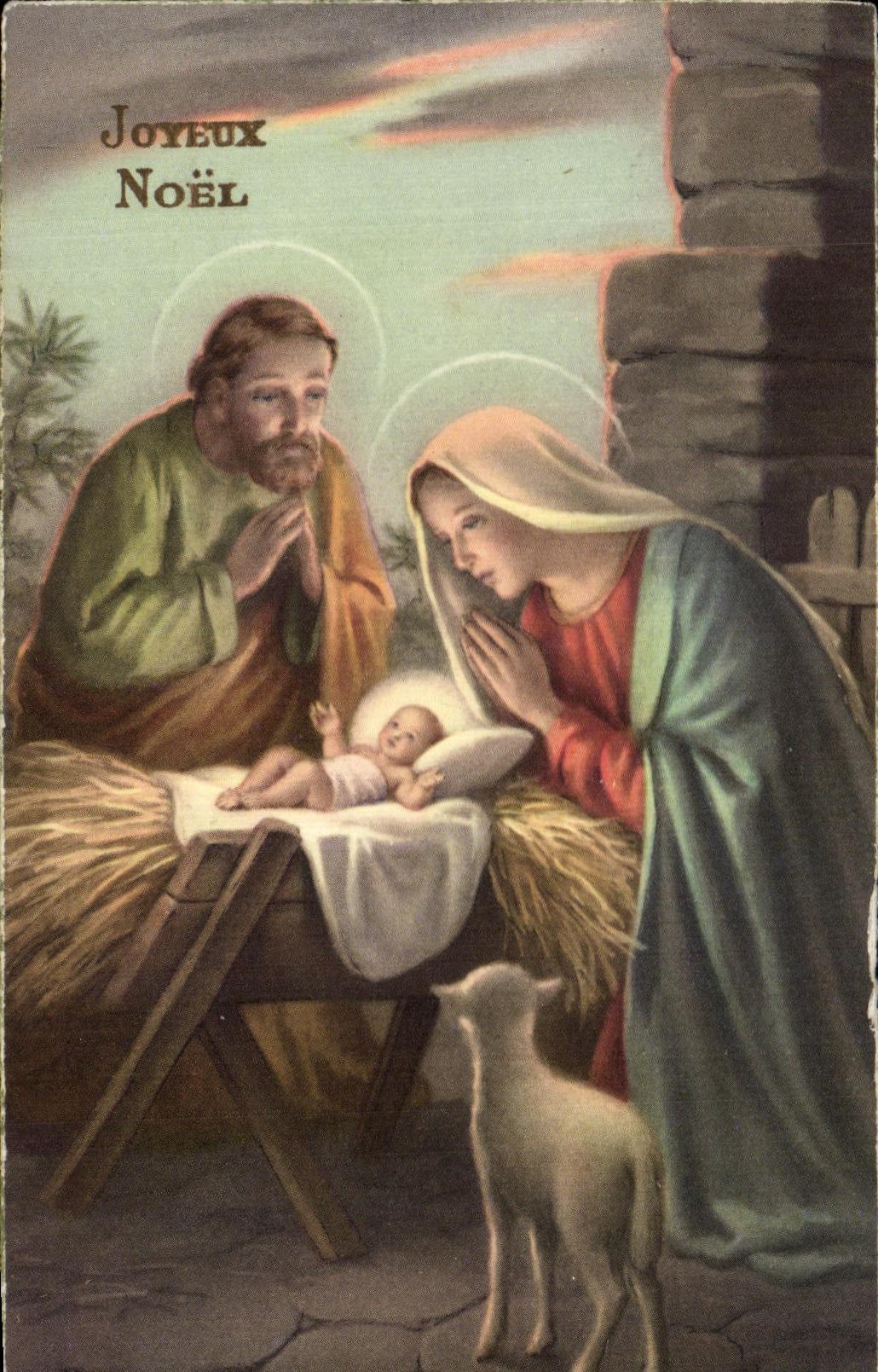 CPA Fantaisie Joyeux Noel Mouton Christmas