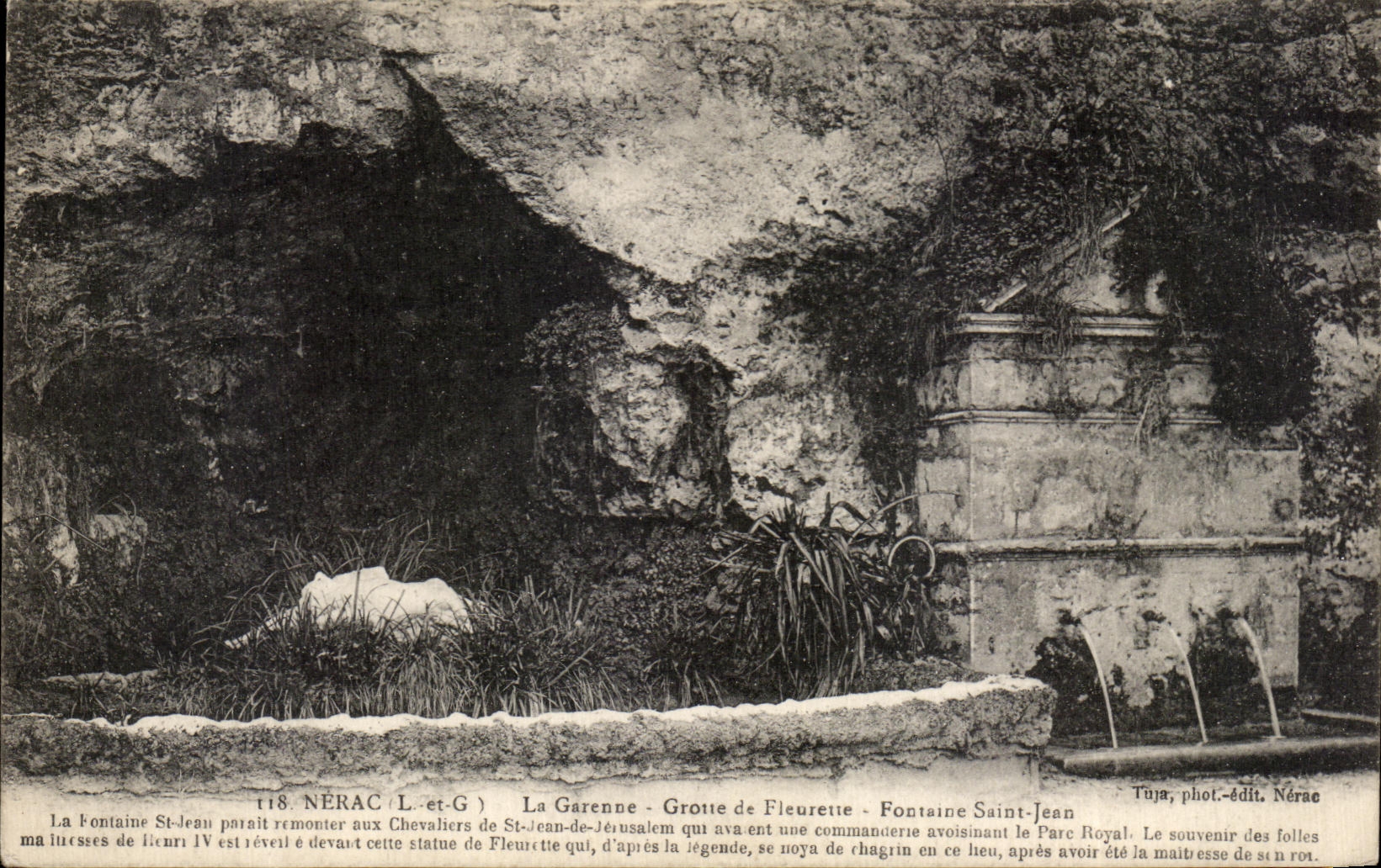 CPA Nerac La Garenne Grotte de Fleurente