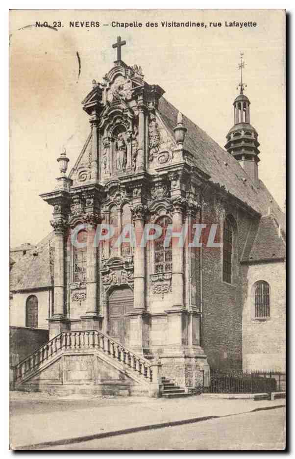 CPA Nevers Chapelle des Visitandines rue Lafayette