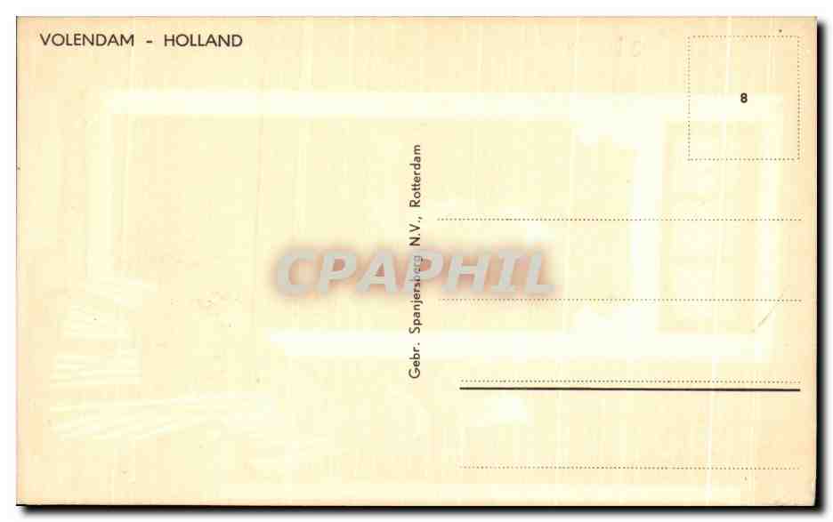 CPA Volendam Holland Folklore Costume Femmes — Rückseite
